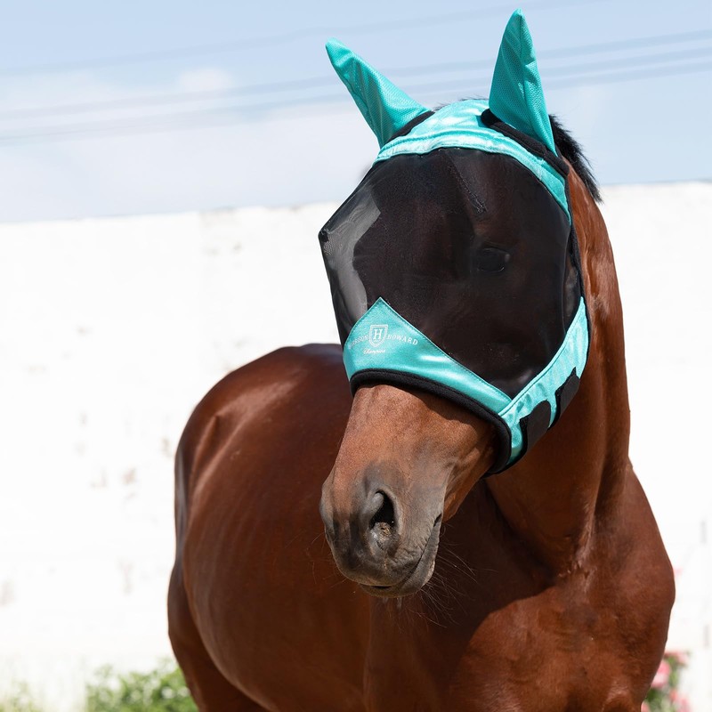 Harrison Howard Pro Luminous Horse Half Face Fly Mask Large