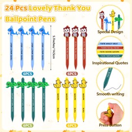 24 Set Back to School Gifts Emotional Support Animal Ballpoint Pens Gift Inspirational Pen Thank You Tags Employee Appreciation Gifts Thank You Gift for Coworkers Team Staff Teacher Student