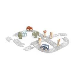 Speedy Monkey SP1026 Set Car Track Puzzle Including Two Cars Packaging 22 x 7.5 x 17 cm Colourful, Wooden Toy for Children, Loving Details, Great Gift Idea