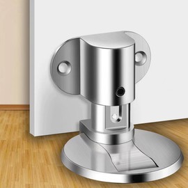 GDFOX Invisible Magnetic Door Stopper,Adjustable Door Stopper, Magnetic Door Stopper for Bedroom,Living Room,Bathroom,Magnetic Door Stops,no Need to Drill Doorstop(Silver)-1PACK