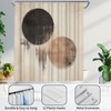 seteuret Black and Beige Boho Shower Curtain - Abstract Geometric