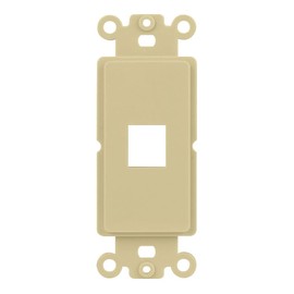 1-Port Single Gang Keystone Decora Style Insert Strap (Ivory)