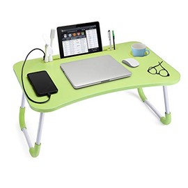 Slendor Laptop Desk Foldable Bed Table Folding Breakfast Tray Portable Lap Standing Desk Notebook Stand Reading Holder for Bed/Couch/Sofa/Floor