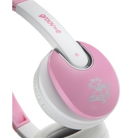 groov-e KIDZ - DJ-Style Wired Headphones for Kids - Over the Ear Headphone with 1.2m Audio Cable, Adjustable Headband, Soft Ear Pads, & 40mm Drivers - 3.5mm Audio Jack - Pink