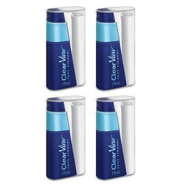 Clear View Lens Cleaner Kit - Travel Size, Integrated Cloth and Cleaner Combination Kit. Compact and Portable, Refillable, Safe for All Lenses, Lens Cleaner Spray + Microfiber Cloth