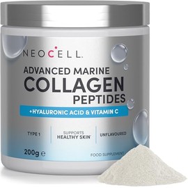 NeoCell Marine Collagen Powder 5000mg | Hydrolysed Collagen Peptides (Type I) with Vitamin C & Hyaluronic Acid | Supplement for Women & Men | Unflavoured | 200g