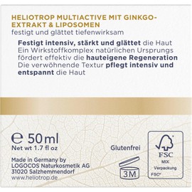 Heliotrop Anti-Ageing Day Cream for Demanding, Mature Skin, Face Care with Ginkgo Extract and Macadamia Nut Oil, Multiactive Cream, 1 x 50 ml