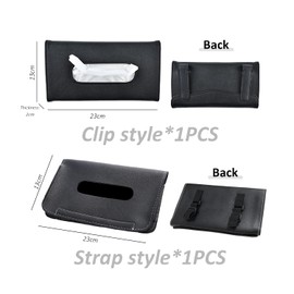 2 Pieces Of Car Tissue Box, Car Tissue Box Bracket, Car Strap Napkin Holder, Car Sun Visor Tissue, Car Clip Tissue Box