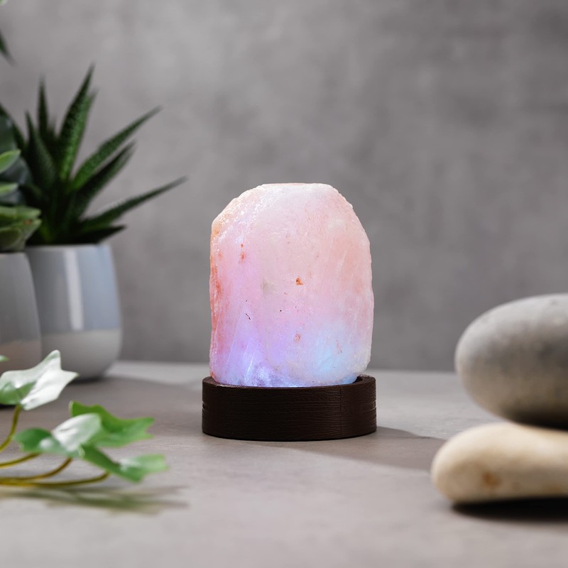 Well being Mini USB Powered Pink Himalayan Salt Colour Changing
