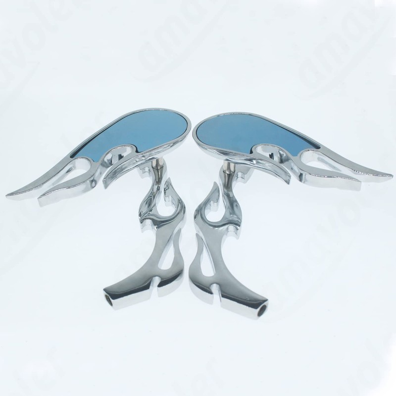 Amavoler Chrome Motorcycle Rearview Side Mirrors For Sportster XL 883