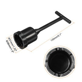 sourcing map E12 Shade Ring Removal Tool T Type 31mm Dia Light Replacing Accessories Black Plastic, Pack of 3