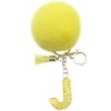 Unpafcxddyig Initial Letter Resin Alphabet Key Rings with Fur Ball