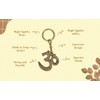 HANDTECHINDIA OM Key Ring Brass Keychain Spiritual Gift Aum Keychain
