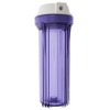 Hydronix HF2-10CLWH14, 10" Clear Housing with White Flat Cap For