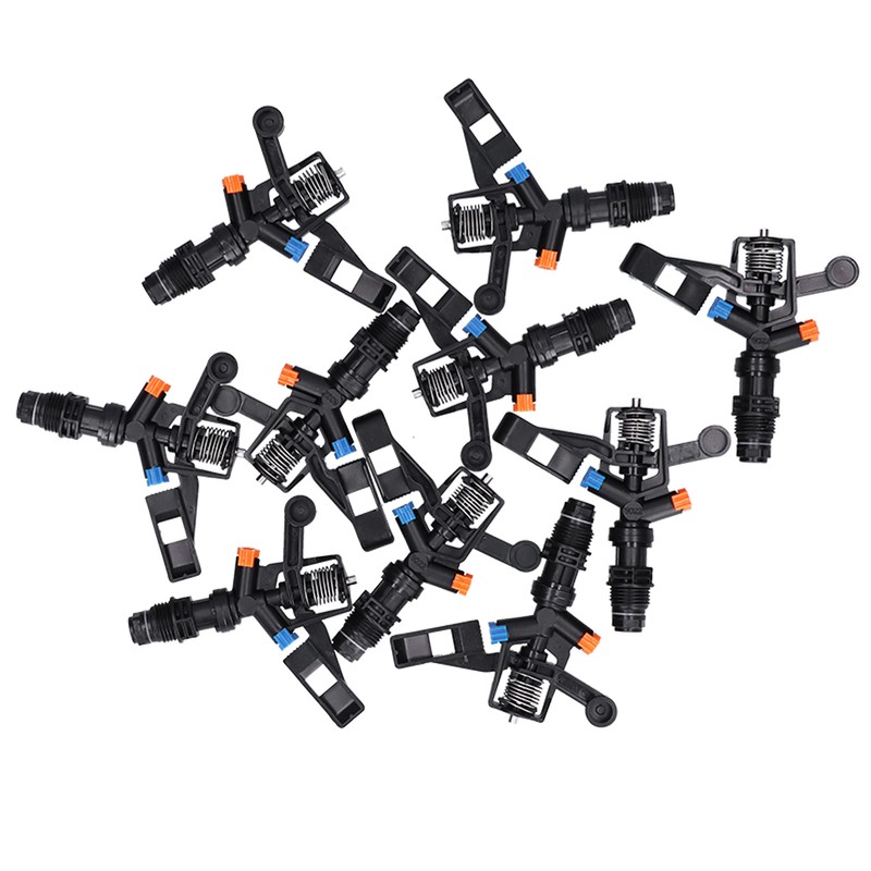 10PCS G1/2 Male Thread Rocking Arm Sprinkler 360° Rotating Lawn