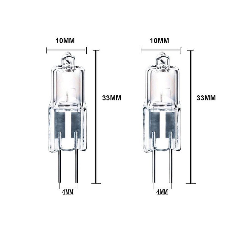 10pcs G4 Halogen Light Bulb 10W T3 JC Type Clear