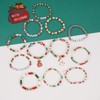 Twinfree 12pcs Christmas Bracelets Women Clay Bead Bracelet Xmas Decorations