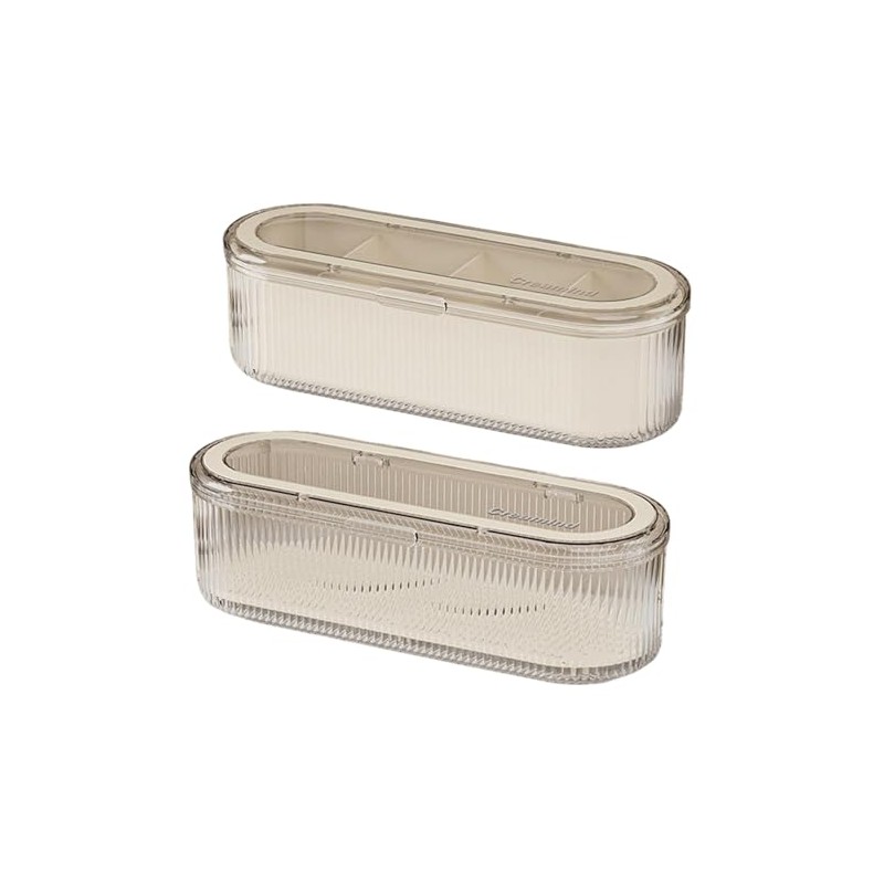 Soporte para Esponja de Maquillaje, 2 uds., con 4 Compartimentos