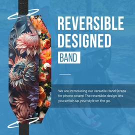 Switchbands Universal Customizable Phone Grip Strap |Universal Phone Loop for Back of Phone | Reversible Phone Grip Strap | Phone Holder for Hand |Phone Loop - Floral Flourish