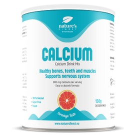 Nature's Finest by Nutrisslim Calcium Drink Mix - 800 mg per Serving - All Natural High Absorption Calcium Citrate Powder - Suitable for Vegetarians and Vegans