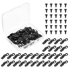 sourcing map 50Pcs Picture Frame Turn Button, Frame Backing Fasteners with 50Pcs Screws, Frame Clips Hardware for Hanging Pictures Photos Posters, Black