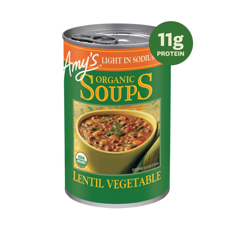 Amy's Soup, Organic Light in Sodium Variety Pack, Vegetable, Split