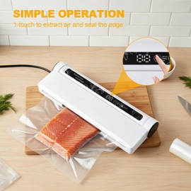 VortecSys Vacuum Sealer Machine, 75KPA Strong Suction for Home Kitchen Use