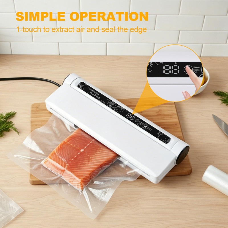VortecSys Vacuum Sealer Machine, 75KPA Strong Suction for Home Kitchen