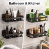 2pcs Aluminum Alloy Bathroom Shower Shelf – No-Drill Shampoo Rack