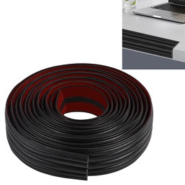 JUNART Table Edge Protection, 4 cm x 400 cm, Soft Anti-Collision Strip, Edge Corner Protection, Suitable for Furniture, Child Safety, Wall Corner, Window (Black)