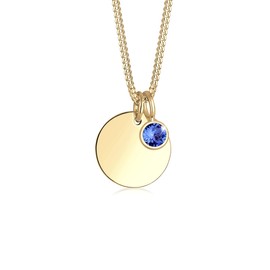 Elli Women's April Birthstone Necklace with Crystals Gold Plated, Sterling Silver, Crystal