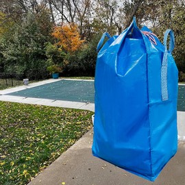 letesult Blue Pool Cover Storage Bag with 2 Handles - 43.3'' X 37.4" Large Swimming Pool Safety Cover Storage Bag Heavy Duty Pool Storage Bag for Winter Pool Covers & Pool Safety Cover