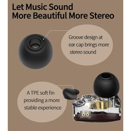 CCZ Coffee Bean in Ear Monitor, Auriculares profesionales con aislamiento de sonido HiFi, auriculares con almohadillas patentadas, ajuste seguro en el oído transparente (sin micrófono, negro)