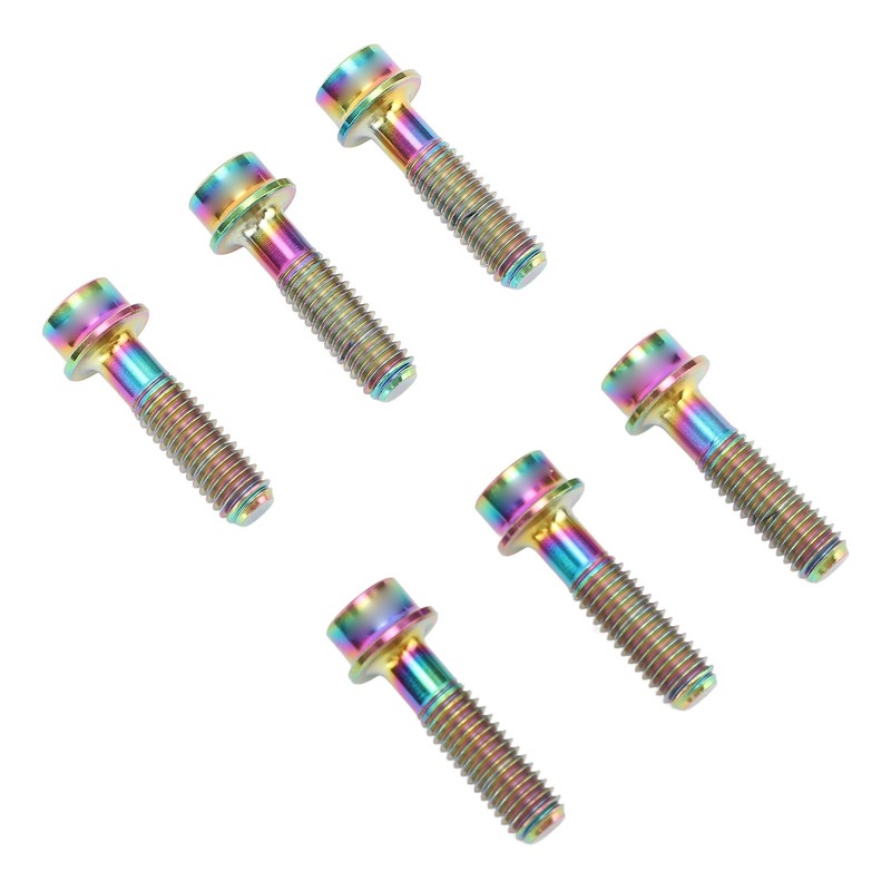 6pcs Bike Stem Bolts Ti Alloy M5x18mm Bicycle Stem Bolts