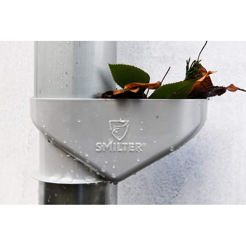 SMILTER Leaf protection basket for rain downpipes DN100 in metallic