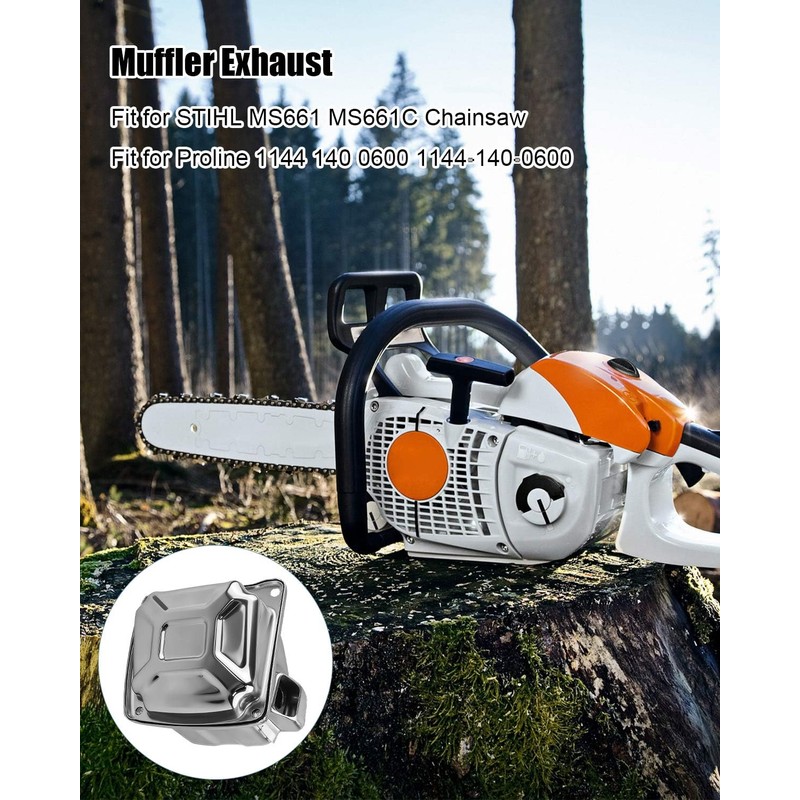 Exhaust Muffler Fit for Stihl Chainsaw MS661 MS661C Lawn Mower