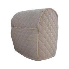 Simple Home Inspirations Quilted Cover Compatible for KitchenAid Stand Mixer, Tilt Head, Piped with 2 Pockets (Cream, Tilt)