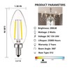 SHUWDKAR 12V Candelabra LED Light Bulb Low Voltage 25 watt