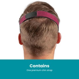 LifeSource Universal Chin Strap, Made in USA, Chin Strap for Snoring Solution, Breathable, Adjustable, Latex Free, Comfortable Sleep Support for Men & Women, Snoring Support, Ruby Red