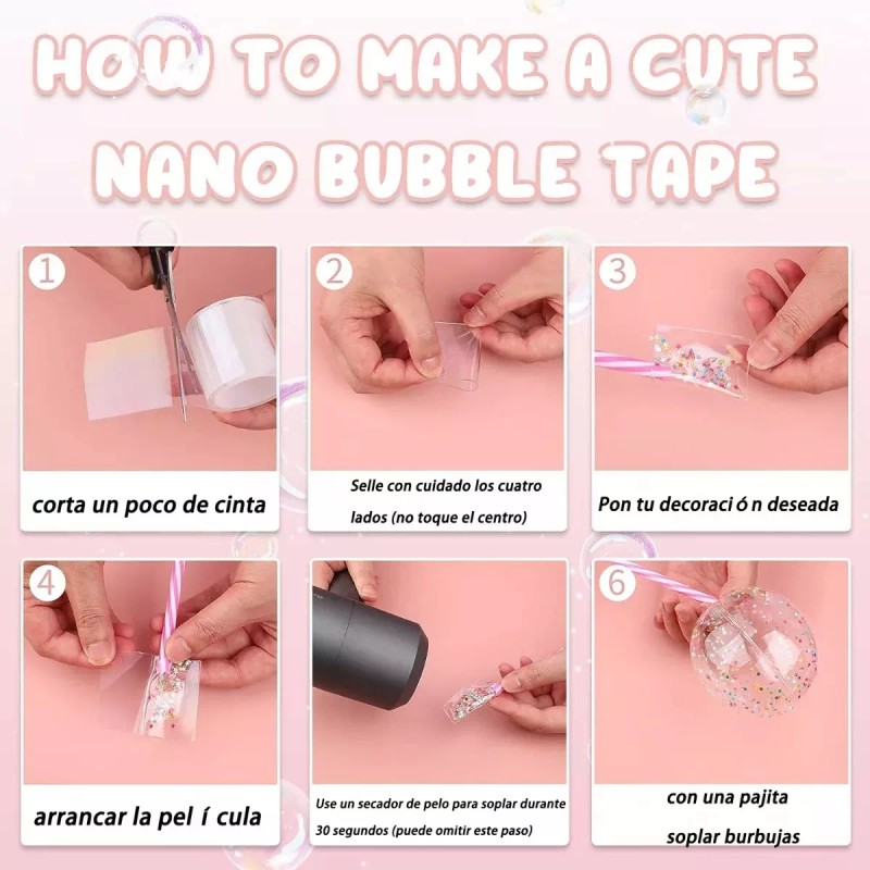 Dolores Transparente Magica Cinta Nano Adhesiva Tape Jugetes Diy Kit