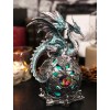 Ebros Dragon Perching On Color Changing LED Orb Night Light