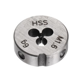 QUARKZMAN Round Die Metric M1.6 x 0.35 Thread (Right) High Speed Steel (HSS) Die Repair Tool