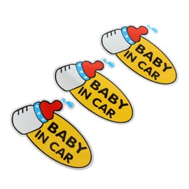 SUPVOX 3pcs Safety Car Sign Reflective Warning Sticker Car Tail Decal for Enhanced Visibility and Safety Easy to Apply Design