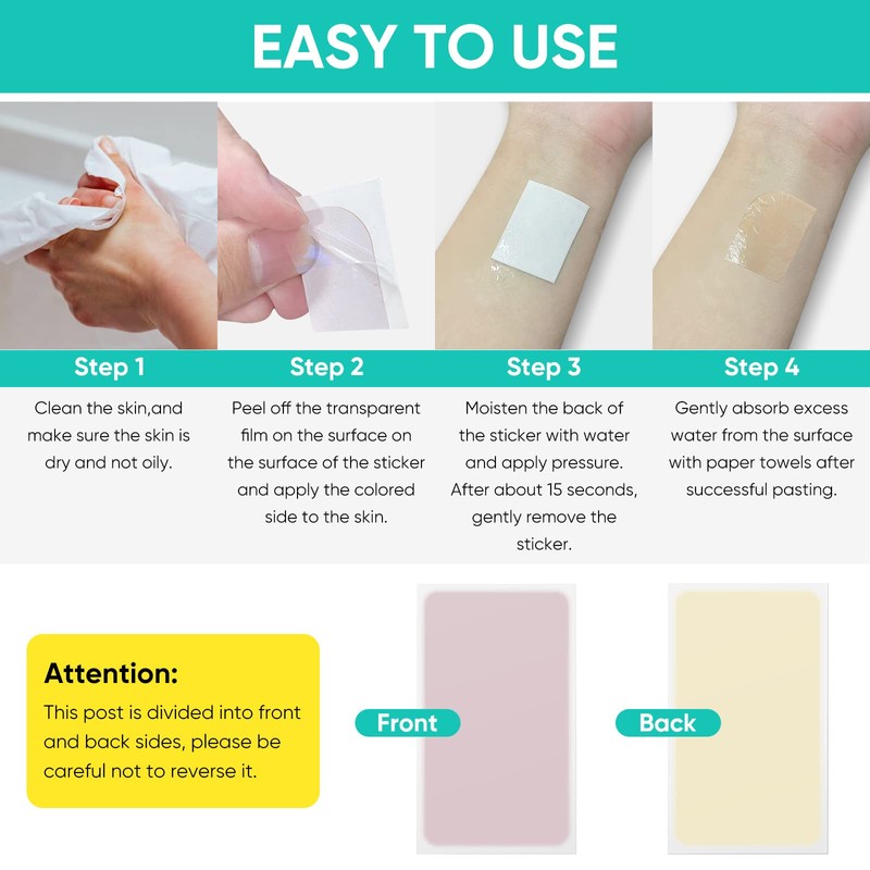iTecFreely Tattoo-Cover-Up Sweatproof-Waterproof-Tattoo-Cover-Up-Tape Ultra-Thin-Invisible-Breathable-Patch-Concealer-Sticker-Suitable-for-Spot-and-Scar