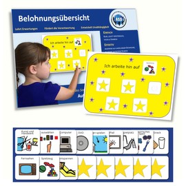 Autism Supplies and Developments Children's Autism / ADHD Reward Board - 17 Behavior Cards - Robust High Quality Visual - Manage Challenging Behavior Nursery