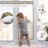 PILISPARK Patio Sliding Door Security Foot Lock Kick Lock with