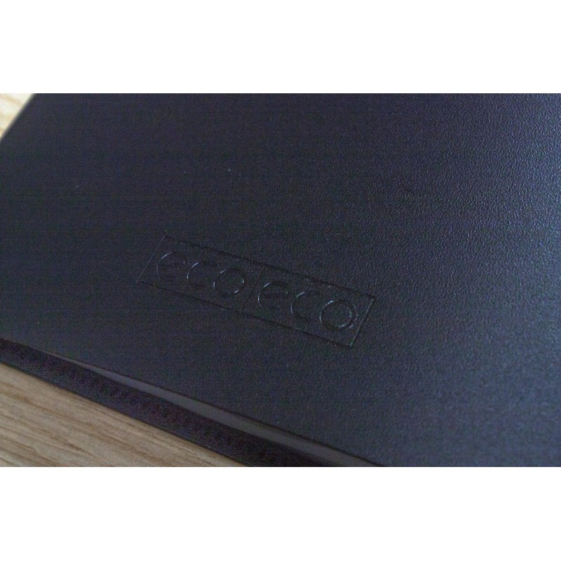 eco-eco A6 Size 50 Percent Recycled 40 Pocket Black Presentation