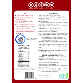 Mom's Place Gluten-Free Best Rolls & Bread Mix - Dairy Free, Nut Free, Soy Free, Corn Free, NON GMO, Preservative Free, 19 oz