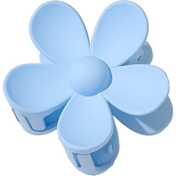 Blaue Haarklammern, Blumen-Haarspangen, große süße Klauen-Clips, große Haarspangen, starker Halt