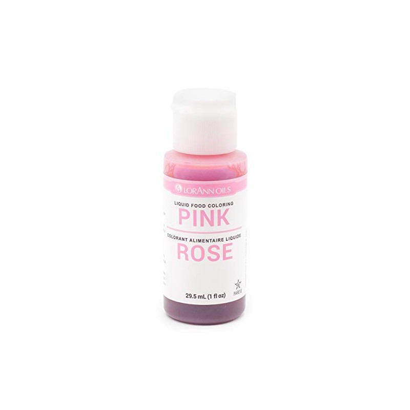 LorAnn Pink Liquid Food Color, 1 ounce bottle